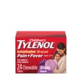thumbnail image 4 of (2 pack) Children's Tylenol Chewables with 160 mg Acetaminophen, Grape, 24 Count, 4 of 17