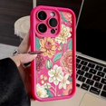 thumbnail image 3 of Funda de teléfono anticaída con diseño floral de verano engrosada para iPhone 14, 15, 11, 12, 13, 16 Pro Max, 7 Plus, XS, XR, carcasa trasera de silicona sólida, 3 of 5