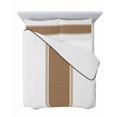 thumbnail image 7 of Quilts Twin Size Bedding Set, Brown Solid Color Texture Lightweight Quilted Comforter, Simple Brown Stripes Soft Reversible Bedspread Coverlet with Pillow Covers for All Season, 68" x 86", 7 of 7