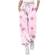 thumbnail image 1 of Pantalones largos para niños y niñas con estampado de cintura elástica y cordón con bolsillo, pantalones largos de cintura alta, pantalones de algodón para niña, 1 of 4