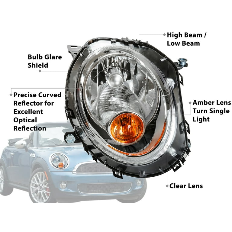 Mini Cooper R56 Headlight repair & upgrade kits HID xenon LED