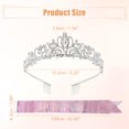 thumbnail image 4 of Juego de Corona tiara cumpleaños Unique Bargains diademas reina tono plateado rosa, 4 of 8