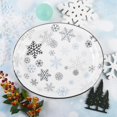 thumbnail image 3 of RYJUYJ-Snowflake Oval Paper Plates Christmas Disposable Party Plates Winter Gray Snowflakes 10" X 12" Dinner Serving Dish Platters for Xmas New Year Holiday Wonderland Party Supplies (25, Grey Snowfl, 3 of 3