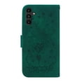 thumbnail image 3 of Feishell Wallet Phone Case for Samsung Galaxy A15,for Women Men,Butterfly & Rose Embossed PU Leather Magnetic Clasp Flip Stand Card Slots Shockproof Ultra Thin Protective Cover,Green, 3 of 9