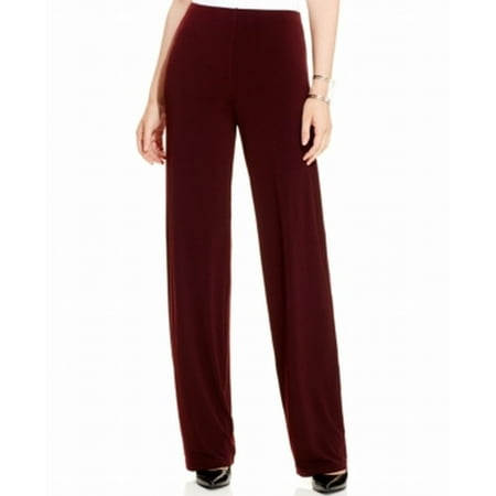 alfani elastic waist pull pants wine xl purple