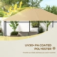 thumbnail image 4 of Outdoor Umbrellas Outsunny 10' x 13' Gazebo Canopy Replacement, Outdoor Gazebo Cover Top Roof Replacement with Vents and Drain Holes, (TOP COVER ONLY), Khaki,Patio Shades, 4 of 9