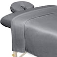 thumbnail image 1 of Juego de Sábanas de Masaje ForPro Gris Frío Ultraligeras Resistente a Manchas y Arrugas, 1 of 6