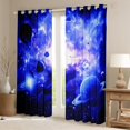 thumbnail image 4 of Manfei 3D Outer Space Curtains Pack of 2 (42x63), Psychedelic Planet Curtains for Living Room, Starry Sky Black Out Curtains, Super Cozy Bedroom Decor, 4 of 6