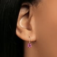 thumbnail image 4 of Gem Stone King Pink Mystic Topaz Rose Gold Plated Leverback Earrings for Women (1.60 Cttw, Gemstone Birthstone, Oval 7X5MM), 4 of 4