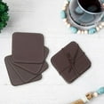 thumbnail image 3 of 4PC Square Genuine Leather Coasters Cherry, 3 of 3