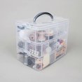 thumbnail image 3 of 3-Tier Object and Craft Storage Box with 30 Adjustable Compartments for Organizing Washi Tape, Embroidery Accessories, 3 of 4