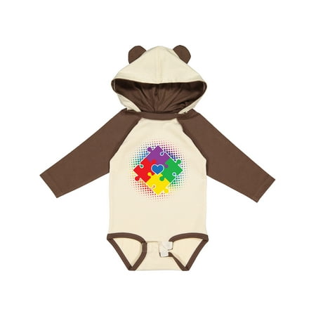 

Inktastic Autism Awareness Puzzle Piece Gift Baby Boy or Baby Girl Long Sleeve Bodysuit