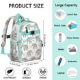 thumbnail image 5 of Gentle Giant Elephant Students Backpack Tribal Floral Design with Artistic Watercolor Baby Elephant Illustration, 5 of 5