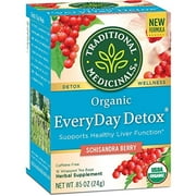 Traditional Medicinals Organic Everyday Detox Schisandra Berry Herbal Tea, Supports Healthy Liver Function, (Pack Of 1) - 16 Tea Bags