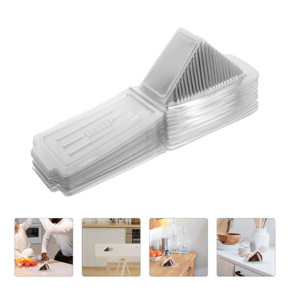 QIFULL Transparent Triangle Sandwich Box Durable Plastic Storage Container for Cakes and Pastries 200 Pcs