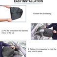 thumbnail image 3 of 1 Pair Side Mirror Snow Cover, Oxford Fabric Side Mirror Cover, for Car Rear View Mirror, Black, 3 of 5