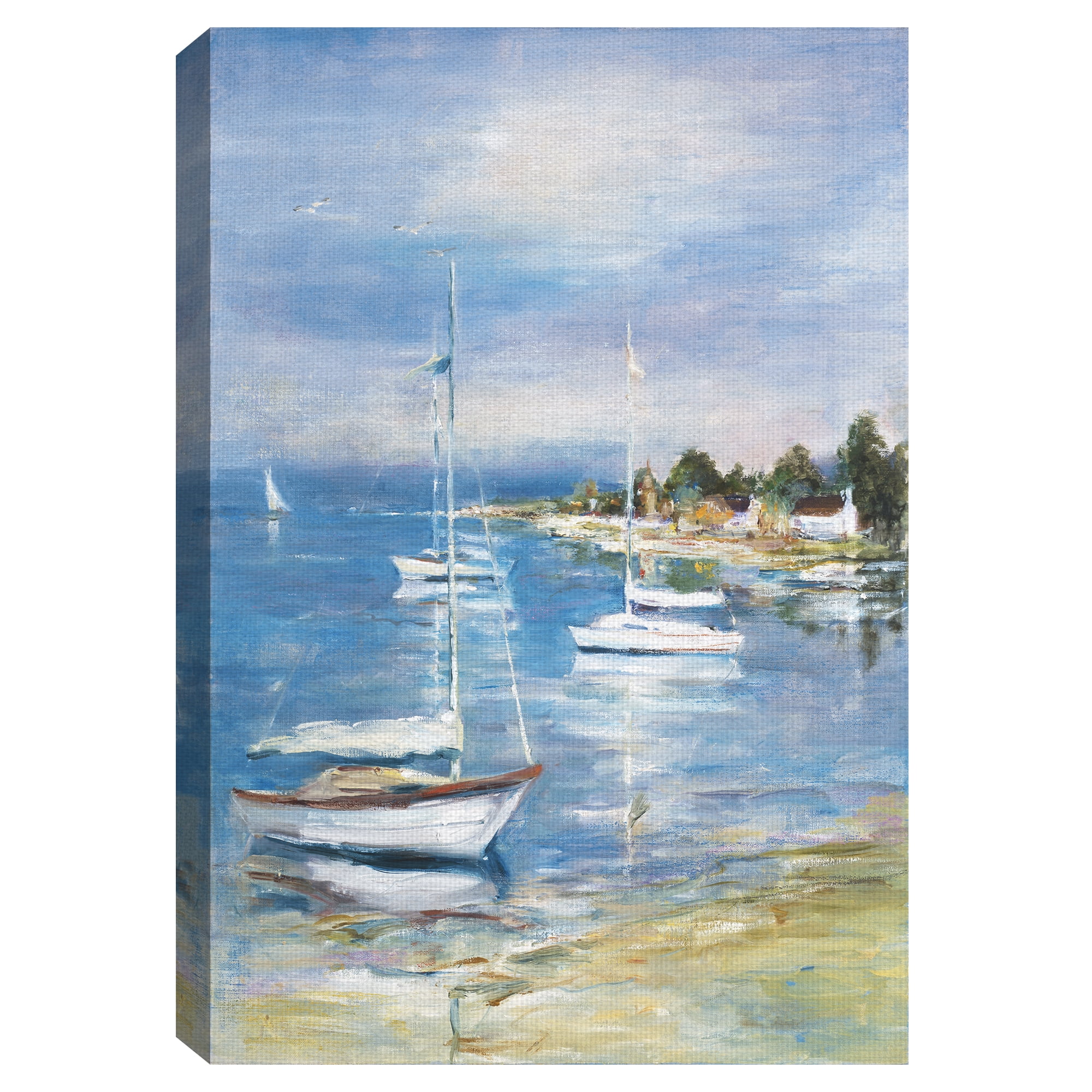 Masterpiece Art Gallery Dream Cove II Coastal Sailboats By Marysia Burr Canvas Art Print 24" x 36"