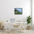 thumbnail image 2 of Stupell Industries Seaside House American Flag Peaceful Coastal Home Painting Jet Black Floating Framed Canvas Print Wall Art, Design by Tom Mielko, 2 of 5