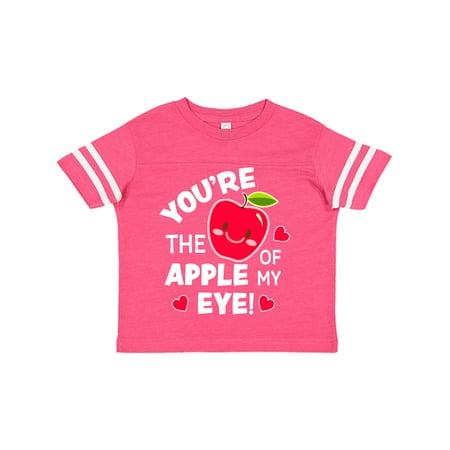

Inktastic Youre The Apple of My Eye Valentine Pun with Cute Apple Gift Toddler Boy or Toddler Girl T-Shirt