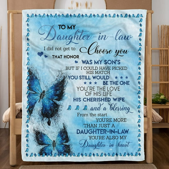 XZYG To My Daughter in Law Gifts from Mother Fleece Blanket Christmas Birthday Mother Day's Daughter in Law Gifts(50*60inch)