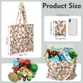 thumbnail image 2 of Cute Peach Canvas Tote Bag – Reusable Grocery Bag with Watercolor Fruit Print, Kawaii Summer Peach Design, Eco-Friendly Cotton Shopper for Daily Use, 2 of 7
