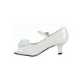 thumbnail image 3 of Dempsey Marie Girl's Peep Toe Dress Shoe with Satin Flowers, 3 of 3