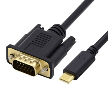JSER USB 3.1 Type C USB-C Source to VGA RGB 1080P Displays Male Monitor Cable for Laptop 1.8m