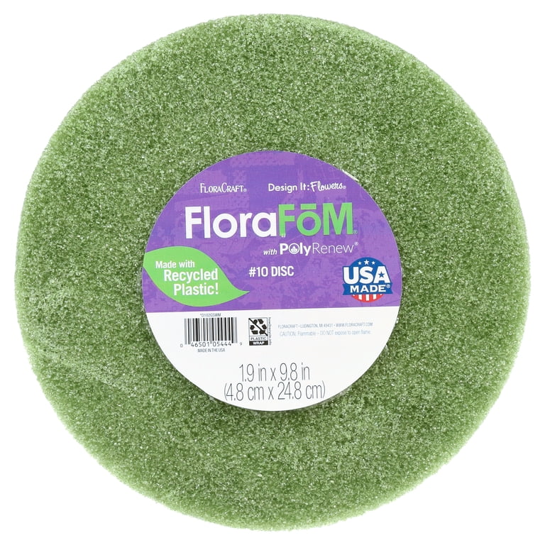 FloraCraft FloraFōM Foam Disc 1.9 inch x 9.8 inch Green - Walmart.com