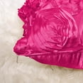 thumbnail image 5 of PiccoCasa Square Satin Throw Pillow Cover for Couch, Fuchsia 2 Pcs, 5 of 6