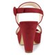 thumbnail image 3 of Women's Platform Heel Slingback Chunky Heels Sandals Red US 10/UK 8/EU 41, 3 of 6