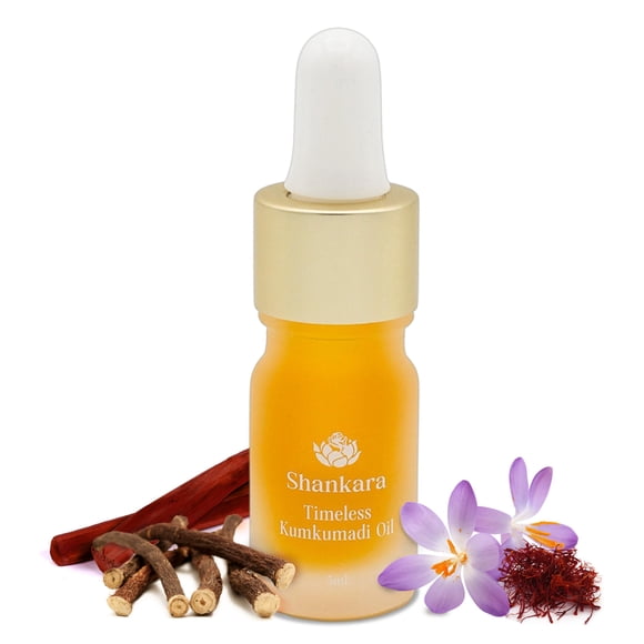 Aceite Shankara Kumkumadi con Azafrán Puro y Hierbas Ayurvédicas (Aroma Original 5ml)