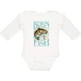thumbnail image 3 of Inktastic Born to Fish Boys or Girls Long Sleeve Baby Bodysuit, 3 of 5