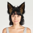thumbnail image 4 of Jiibva Faux Fur Fox Wolf Ears Headband Handmade Furry Animal Ear Hairband Women Men Head Accessories for Halloween Party, 4 of 7