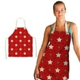 thumbnail image 3 of Christmas Aprons for Women Men Red Holiday Kitchen Cooking Apron Adults Buffalo Plaid Apron for Grilling Baking Gardening, 3 of 3