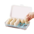 thumbnail image 5 of xiuh useful refrigerator eggs storage box 15 eggs holder food storage container case blue, 5 of 6