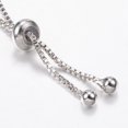 thumbnail image 4 of 6pc Adjustable Brass Bolo Bracelets Slider Bracelets with Cubic Zirconia and Box Chains Cross Platinum 10-1/4 inch(260mm), 4 of 5