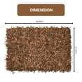 thumbnail image 3 of Home Weavers Leather Shaggy Collection Living Room Rug, Machine Washable Area Rugs, Rug For Living Room, Non Slip Accent Rugs, Soft Foldable Indoor Floor rug, Easy To Clean, 3'5" x 5'5", Brown, 3 of 3