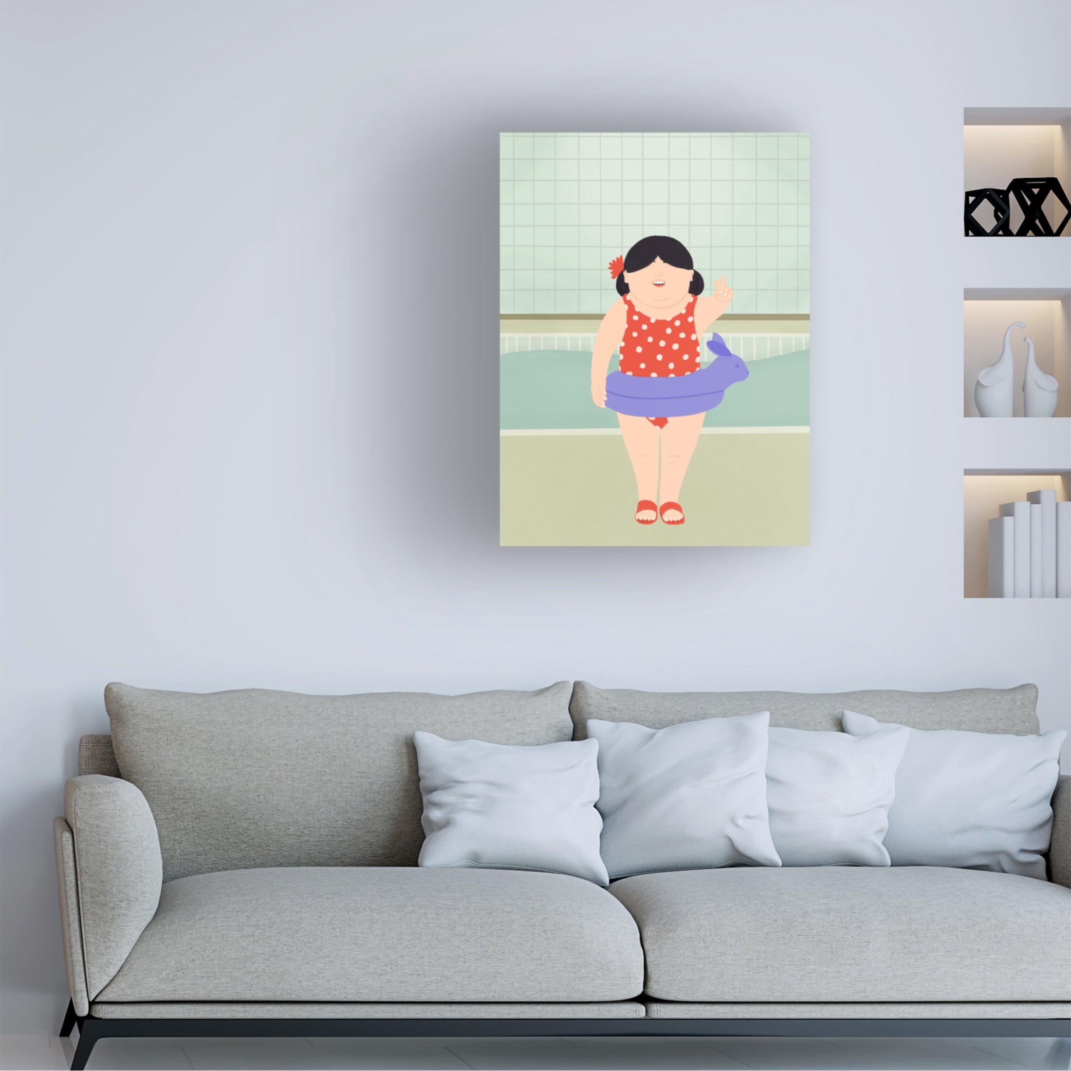 Trademark Fine Art Jota de jai Swimming Lessons Canvas Wall Art