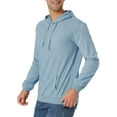 thumbnail image 4 of Lars Amadeus Men's Hoodie Sweatshirt Long Sleeves Solid Drawstring Pullover, 4 of 6