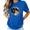 blue-1, variant on UNISHE Women's Vintage Full Moon Copy Moon Joy Dark Academia Celestial Graphic Short Sleeve T-shirt Relaxed Fit