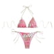 thumbnail image 2 of Trajes de baño Amzcrzy Tankini para mujer, trajes de baño, trajes de baño, bikini, moda, cómodo bikini estampado, traje de baño de color liso para mujer, conjuntos de bikinis rosa, M, 2 of 3