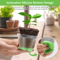 thumbnail image 3 of Macetas transparentes para plantas, 12 paquetes de macetas para iniciar semillas, macetas de plástico de 3,1 pulgadas con agujeros de drenaje (verde), 3 of 5