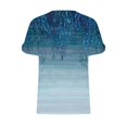 thumbnail image 5 of Fiudx Camisas de Mujer Camiseta de Manga Corta con Cuello En V y Estampado Informal para Mujer, Jersey con Botones, Camiseta de Manga Cruzada de Verano, 5 of 5