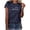 Navy, variant on IROINNID Women's Casual Printed Retro T-Shirts Round Neck Loose Short Sleeve Pullover Tops