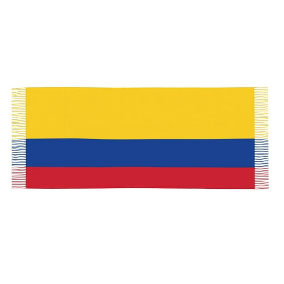 Womens Colombia Flag Scarf Shawl Wraps Soft Warm Shawls
