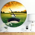 thumbnail image 2 of DesignArt Golf Ball Near Hole Large Wall Clock, 2 of 2