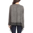 thumbnail image 2 of Sakkas Isenia Cardigan Open Front Kimono Long Sleeve Embroidered Top Blouse Lace - Grey - One Size Regular, 2 of 5