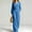 Blue, variant on Usloyux Women's Plus Size 2 Piece Outfits V Neck Long Sleeve Top and Wide Leg Pants Matching Lounge Set with Boho Vacation Casual Tracksuit, Sky Blue 3XL