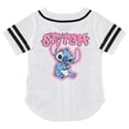 thumbnail image 2 of Disney Lilo & Stitch Girls Baseball Jersey Shirt Button Down Kids Tee Stitch Angel Sizes 4-16 White, 2 of 7