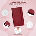 thumbnail image 2 of xianlin-Password Book 2nd Edition \u2013 Hardcover Password Keeper with Alphabetical Tabs \u2013 Internet Address Notebook & Login Details Organizer Journal \u2013 4.1x7.6\u201d (Wine Red), 2 of 4